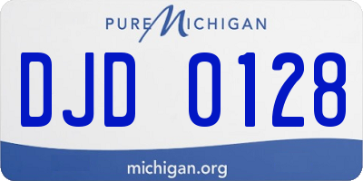 MI license plate DJD0128