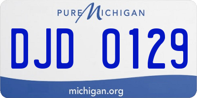 MI license plate DJD0129