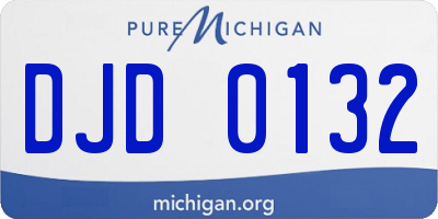 MI license plate DJD0132