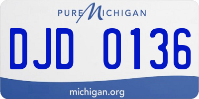 MI license plate DJD0136