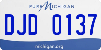 MI license plate DJD0137