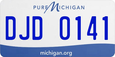 MI license plate DJD0141