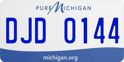 MI license plate DJD0144