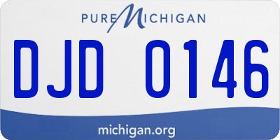 MI license plate DJD0146