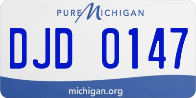 MI license plate DJD0147