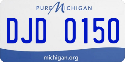MI license plate DJD0150