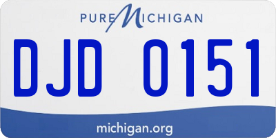 MI license plate DJD0151