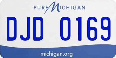 MI license plate DJD0169
