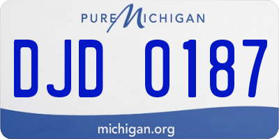 MI license plate DJD0187