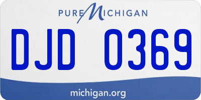 MI license plate DJD0369