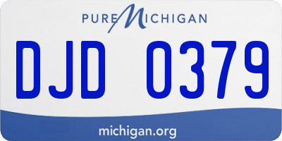 MI license plate DJD0379