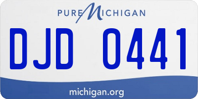 MI license plate DJD0441