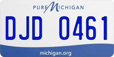MI license plate DJD0461
