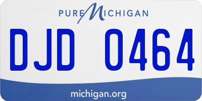 MI license plate DJD0464