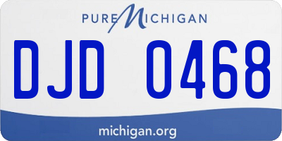 MI license plate DJD0468
