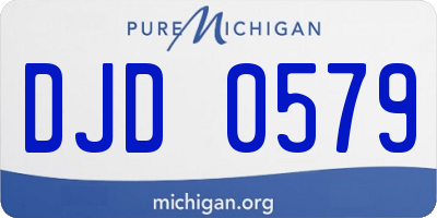 MI license plate DJD0579