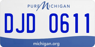 MI license plate DJD0611