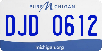 MI license plate DJD0612