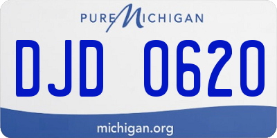 MI license plate DJD0620