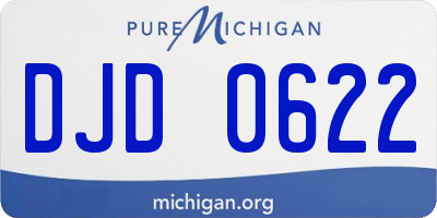 MI license plate DJD0622
