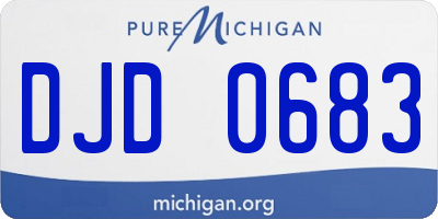 MI license plate DJD0683