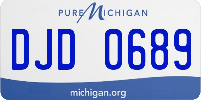 MI license plate DJD0689