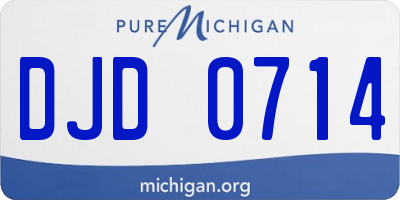 MI license plate DJD0714