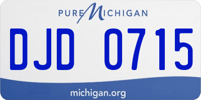 MI license plate DJD0715