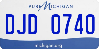 MI license plate DJD0740