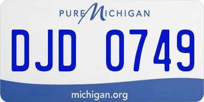 MI license plate DJD0749