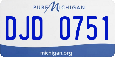 MI license plate DJD0751