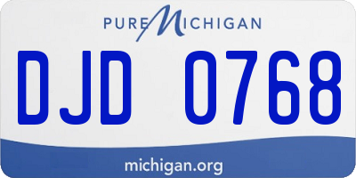 MI license plate DJD0768