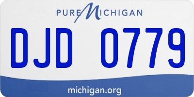 MI license plate DJD0779