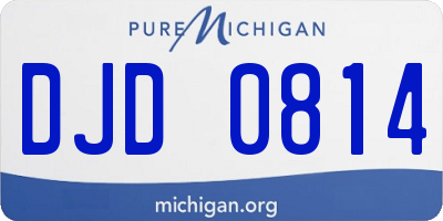 MI license plate DJD0814