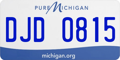 MI license plate DJD0815