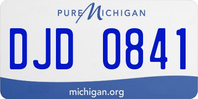 MI license plate DJD0841