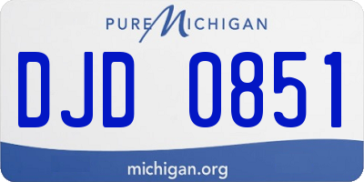 MI license plate DJD0851