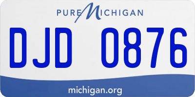MI license plate DJD0876