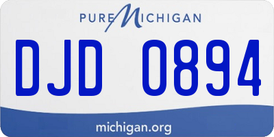 MI license plate DJD0894