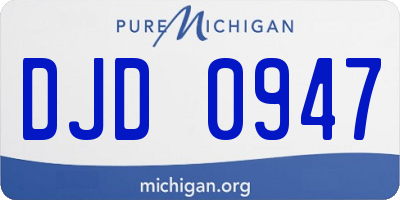 MI license plate DJD0947