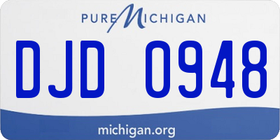 MI license plate DJD0948