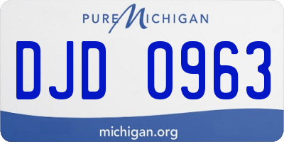 MI license plate DJD0963
