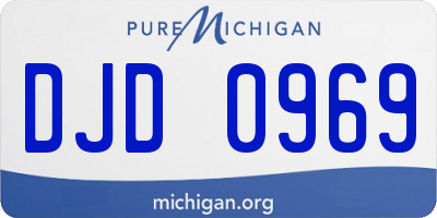 MI license plate DJD0969