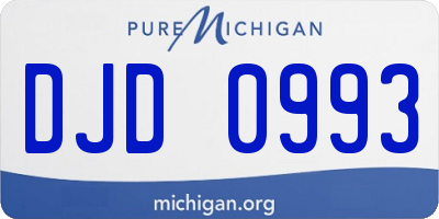 MI license plate DJD0993