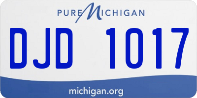 MI license plate DJD1017