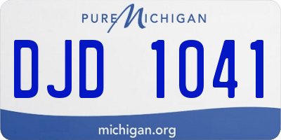 MI license plate DJD1041