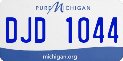 MI license plate DJD1044