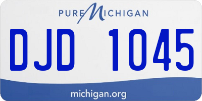 MI license plate DJD1045
