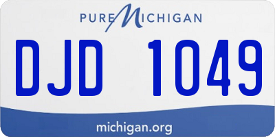 MI license plate DJD1049