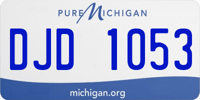 MI license plate DJD1053